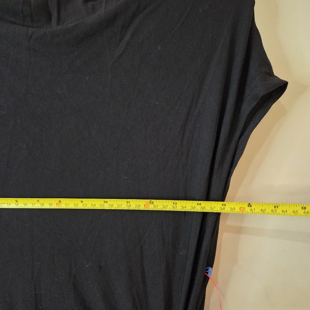 Young Fabulous & Broke Tulola Dress (L) Black Ruched Booty Cowl Draping Maxi - Picture 5 of 10